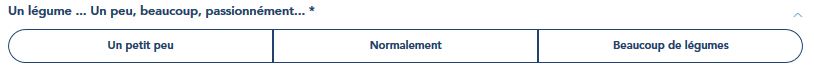 choix de la quantité de légumes dans la recette