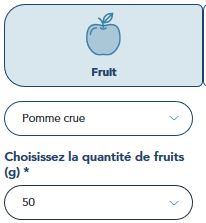 choisir la quantité de frinadises