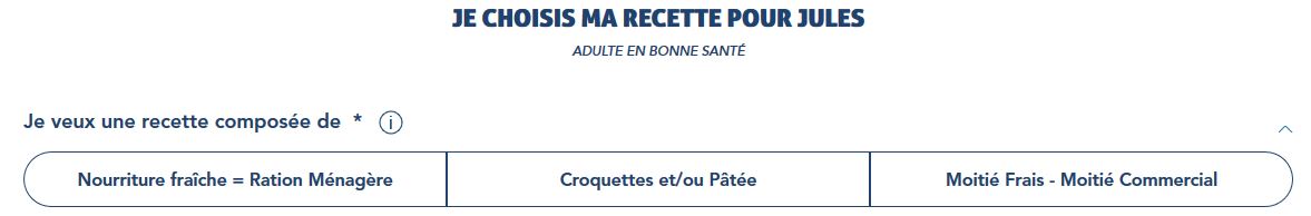 je veux une recette pour mon animal