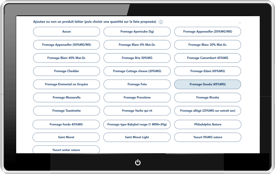 Les ingrédients d'une recette cuisine-a-crocs: choix de produits laitiers