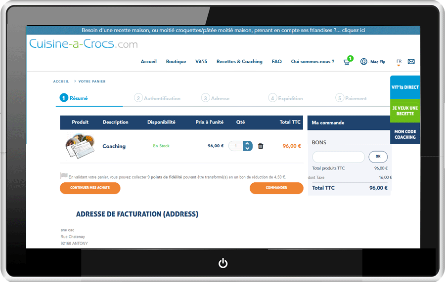 commander un coaching sur cuisine-a-crocs
